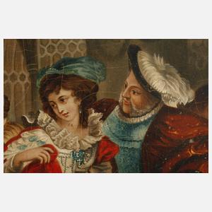 Paar Gemälde, Szenen aus Shakespeares "Henry VIII."