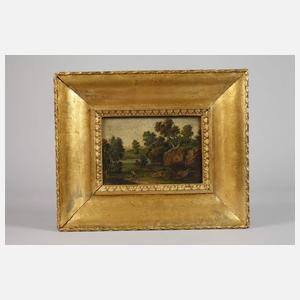 Wanderer in Landschaft