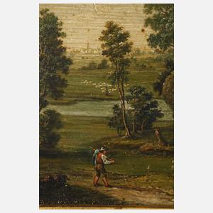 Wanderer in Landschaft