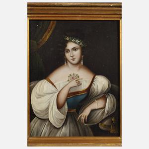 Biedermeierportrait einer jungen Dame