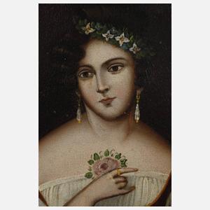 Biedermeierportrait einer jungen Dame