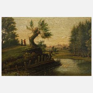 Seelandschaft mit Personenstaffage