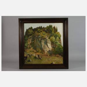 August Achtenhagen, "Kalkfelsen in Oberfranken"