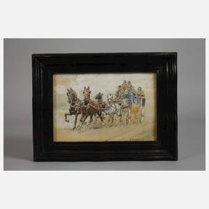 Carl Franz Bauer, Vorbeirauschende Pferdekutsche