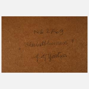 Fritz Gärtner, Herbstblumen