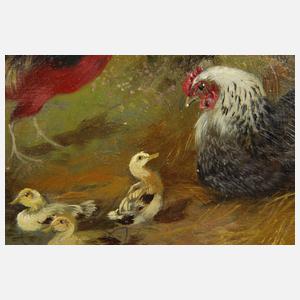 Max Hänger der Jüngere, attr., Federvieh am Teich