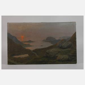 J. Hartman, Küste im Sonnenuntergang