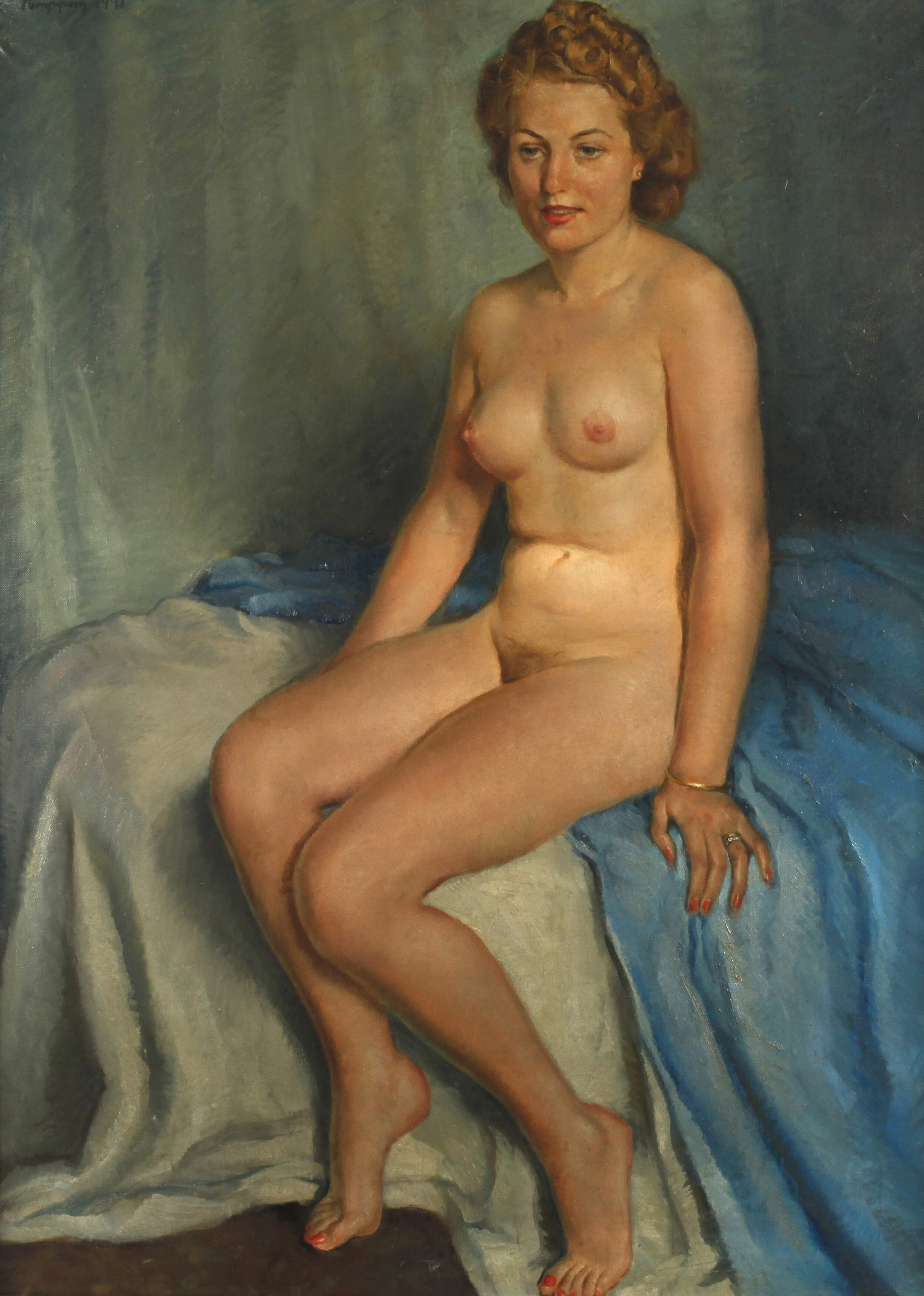 Wilhelm Hempfing, "Sitzende Blondine"
