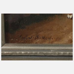 Eduard Huber-Andorf, Dragoner auf der Dorfstraße