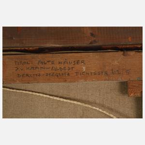 Julius von Kaan-Albest, "Tirol: Alte Häuser"