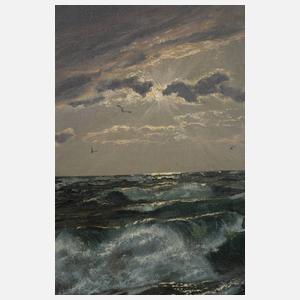 Patrick von Kalckreuth, attr., Abendliche Meeresbrandung