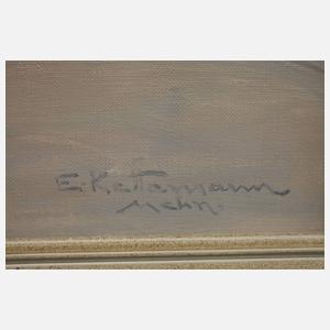 Erwin Kettemann, "Winterabend im Kreuther Tal"