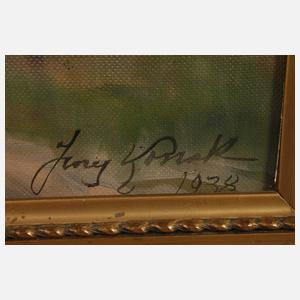 Jerzy Kossak, Soldat mit Bäuerin vor Mühle