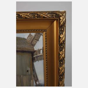 Jerzy Kossak, Soldat mit Bäuerin vor Mühle