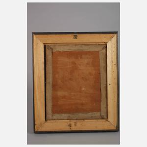 R. Metzen, Sonnenblume neben Pfirsich