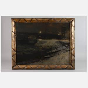 Bernhard Schröter, "Winterabend am Wasser"