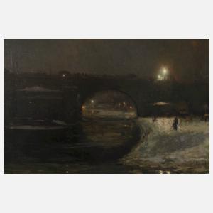 Bernhard Schröter, "Winterabend am Wasser"