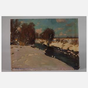 Paul Johann Walch, Winter am Bach