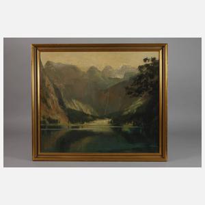 Louis Wöhner, Alpensee mit Wasserfall