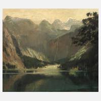 Louis Wöhner, Alpensee mit Wasserfall111