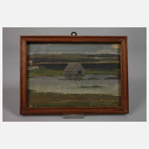 Anton Zwengauer, attr., Hütte im Dachauer Moor