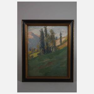 Max Wislicenus, Berghang mit Lärchen (Südtirol)