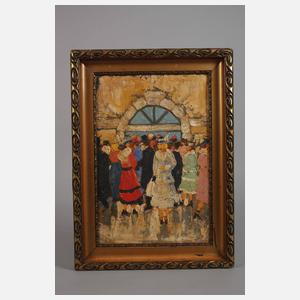 Expressionistische Menschenmenge