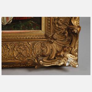 Mutter und Tochter im biedermeierlichen Interieur