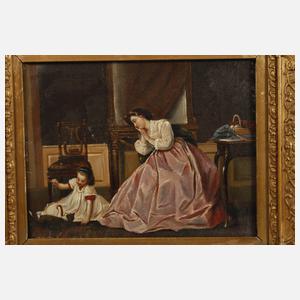 Delikate Biedermeierszene