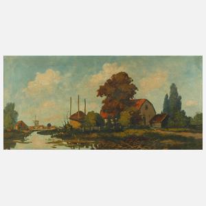 Holländische Landschaft mit Haus