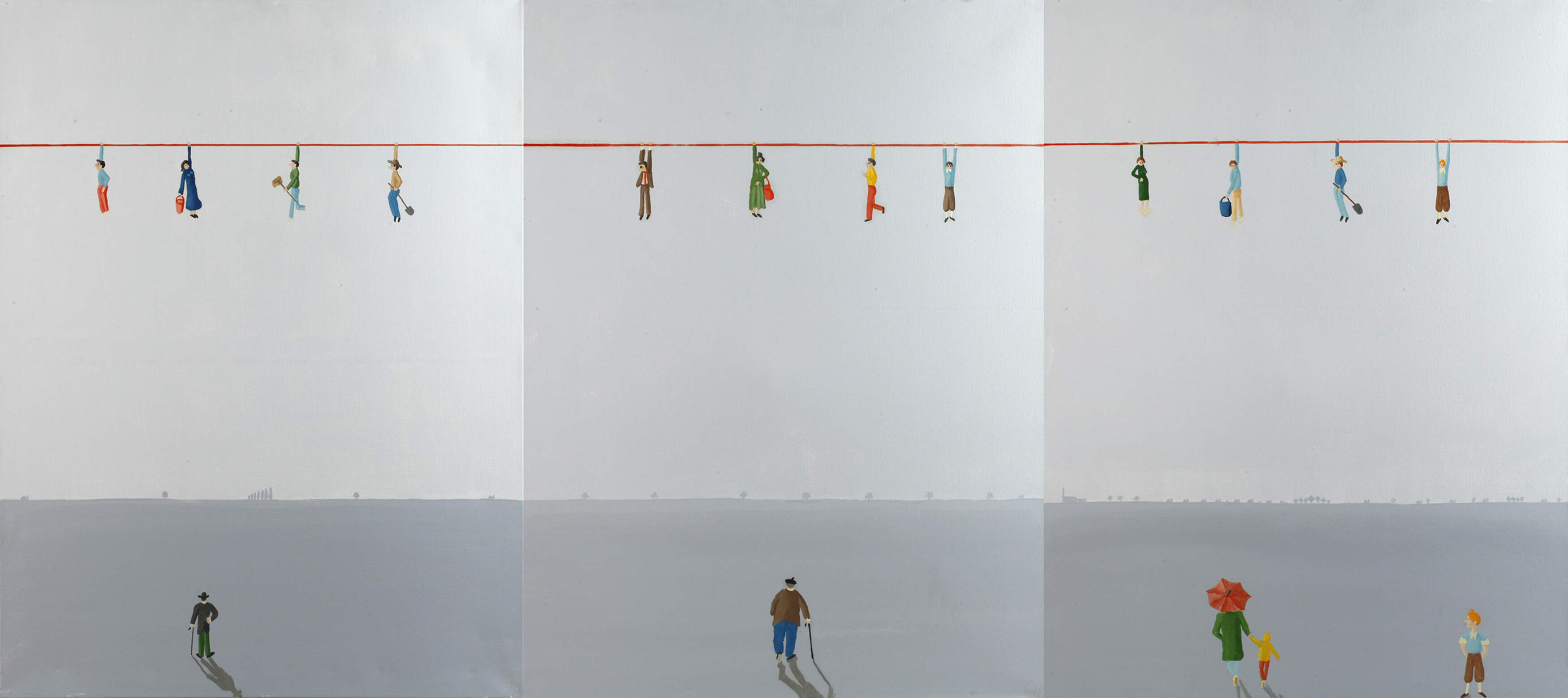 Jens Ulrich Petersen, Triptychon "On-line"