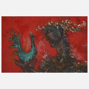 Fabelwesen mit Vogel