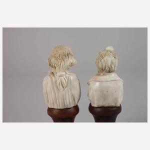 Zwei figürliche Schnitzereien