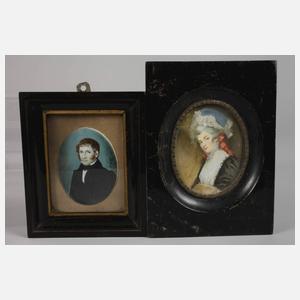 Konvolut Miniaturportraits