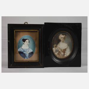 Konvolut Miniaturportraits
