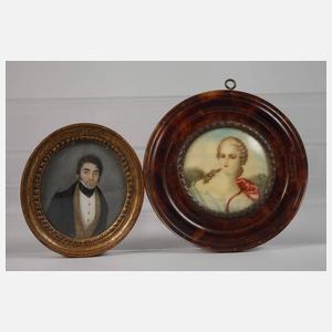 Konvolut Miniaturportraits