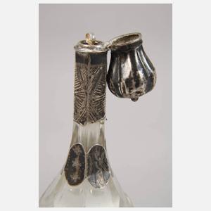 Silbermontierter Flakon in Niellotechnik