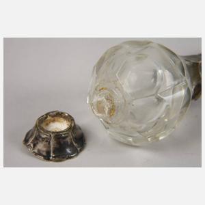 Silbermontierter Flakon in Niellotechnik