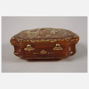 Schildpatttabatiere Gold Piqué