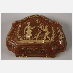 Schildpatttabatiere Gold Piqué