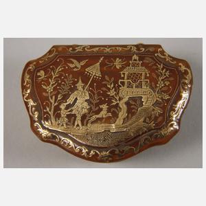 Schildpatttabatiere Gold Piqué