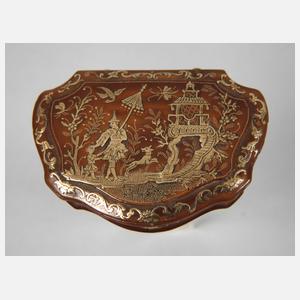 Schildpatttabatiere Gold Piqué