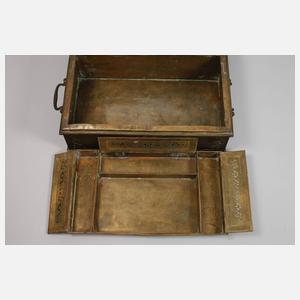 Große Schreibschatulle Messing