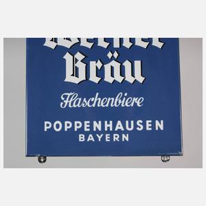 Emailleschild Werner Bräu