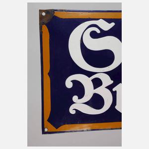 Emailleschild Suhler Burgbräu