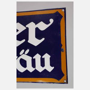 Emailleschild Suhler Burgbräu