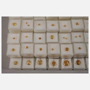 Umfangreiches Konvolut facettierte Citrine