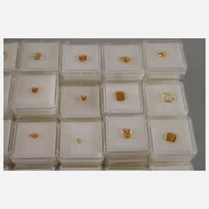 Umfangreiches Konvolut facettierte Citrine