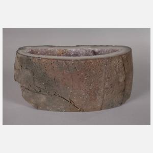 Achatgeode mit Amethyst