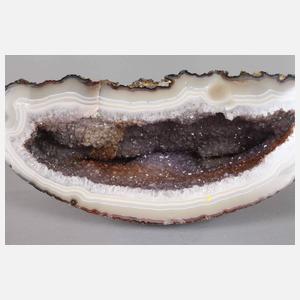 Achatgeode mit Amethyst